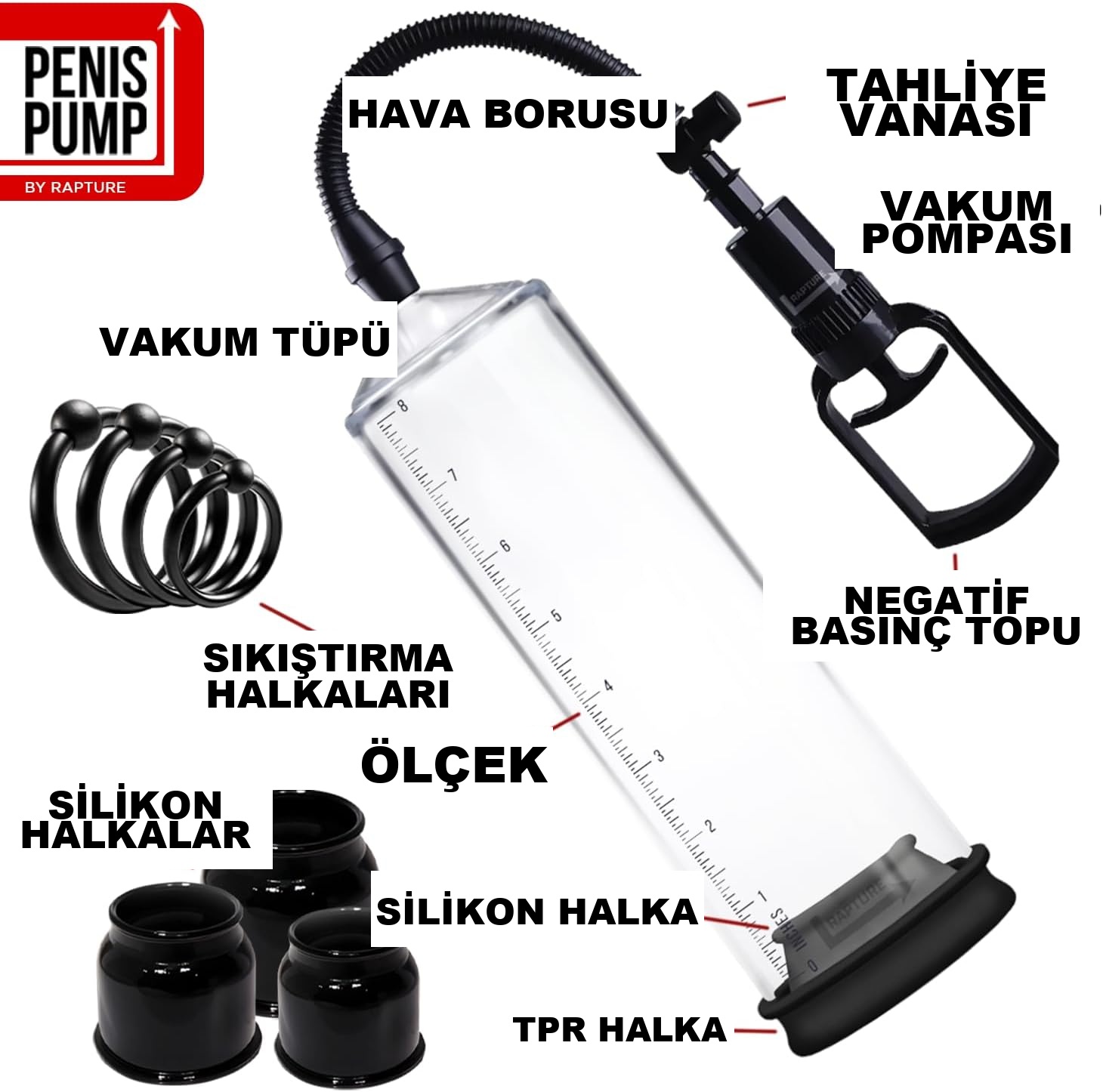Pump Vakumlu Penis Büyütücü Pompa safe and natural supplement
